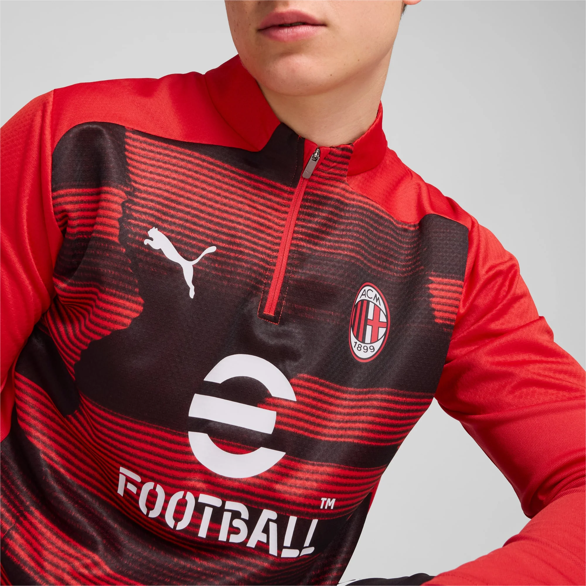 AC Milan 2024/25 Men's Pre-match 1/4 Zip Top - Image 4
