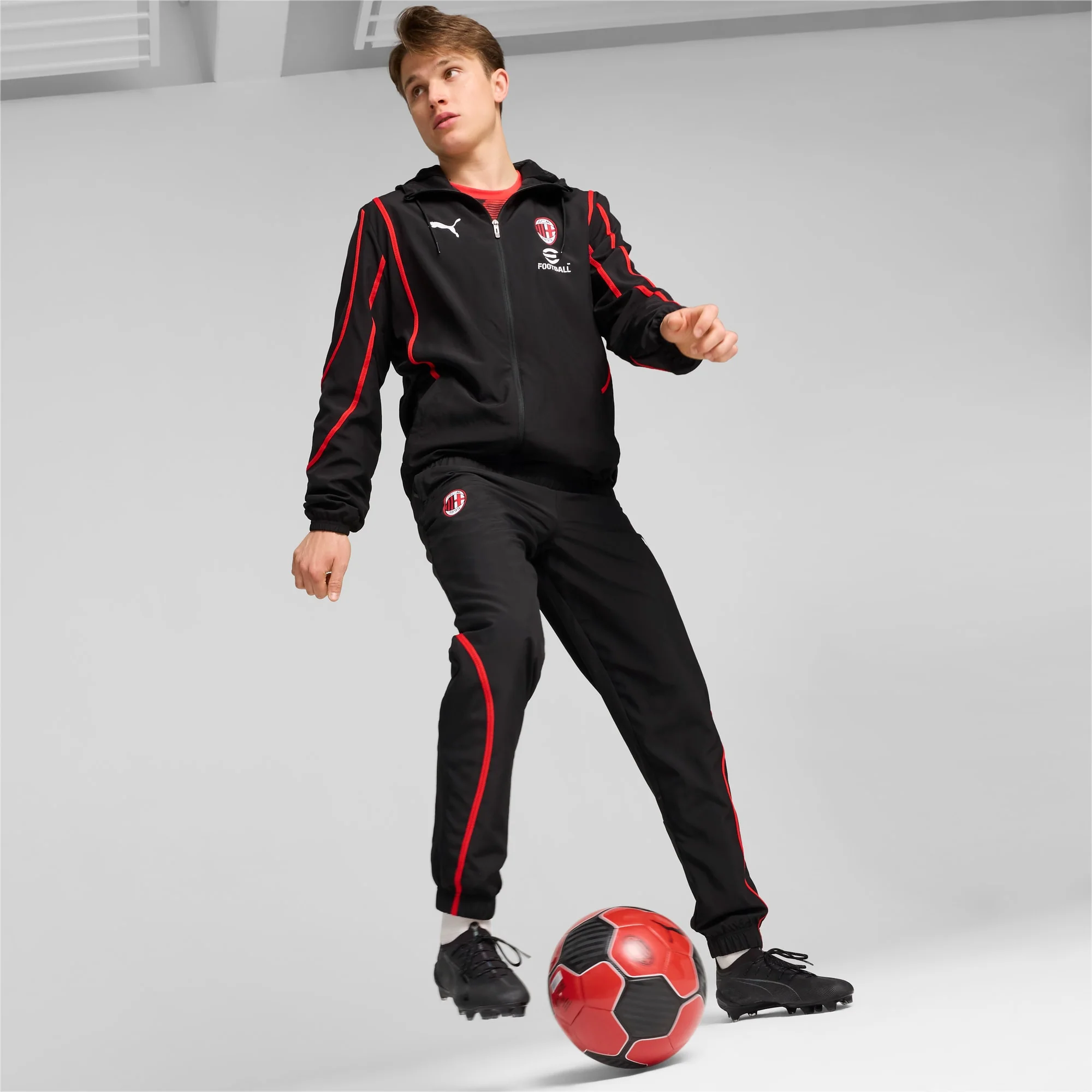 AC Milan 2024/25 Men's Pre-match Woven Jacket - Image 6