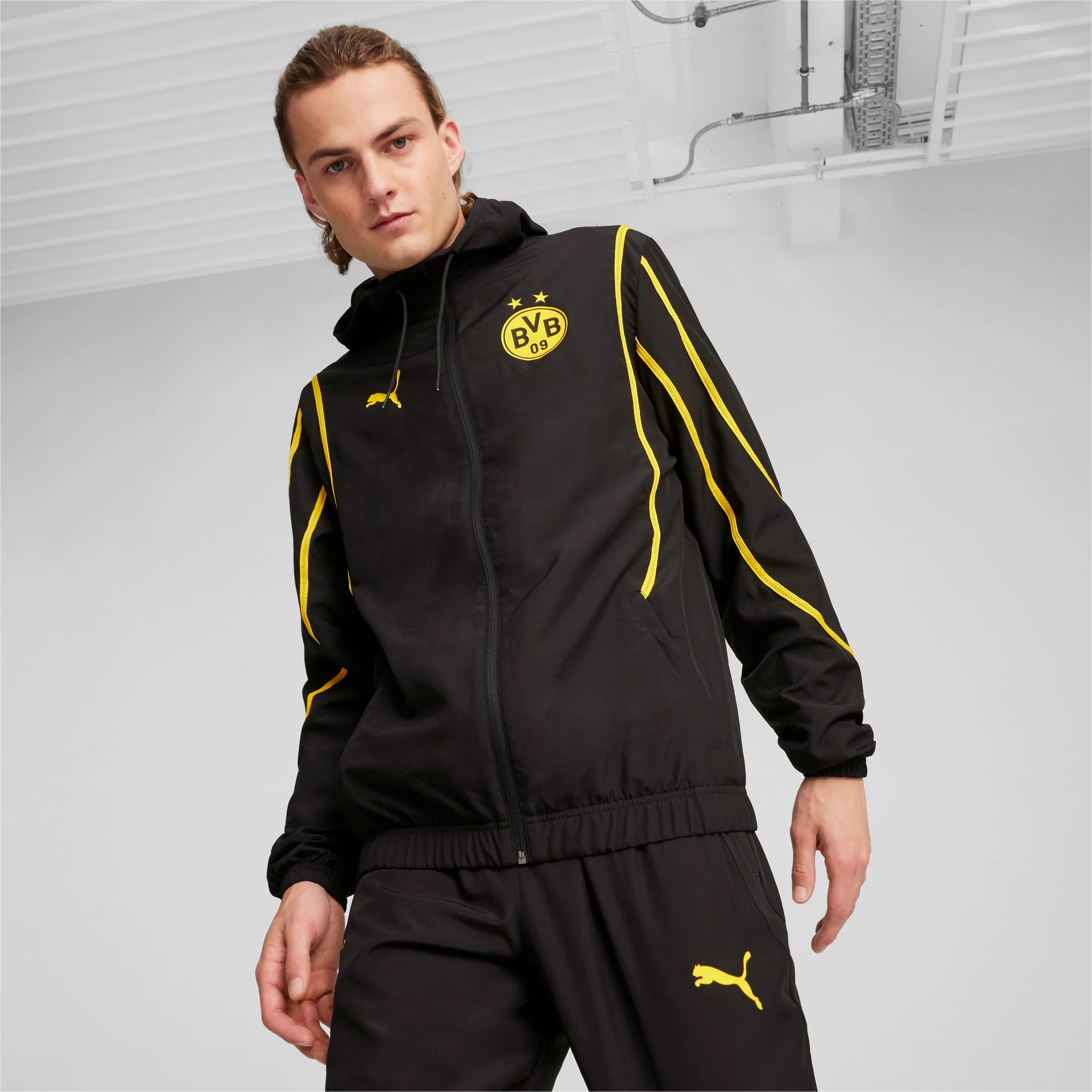 Borussia Dortmund 2024/25 Men's Pre-match Woven Jacket - Image 3