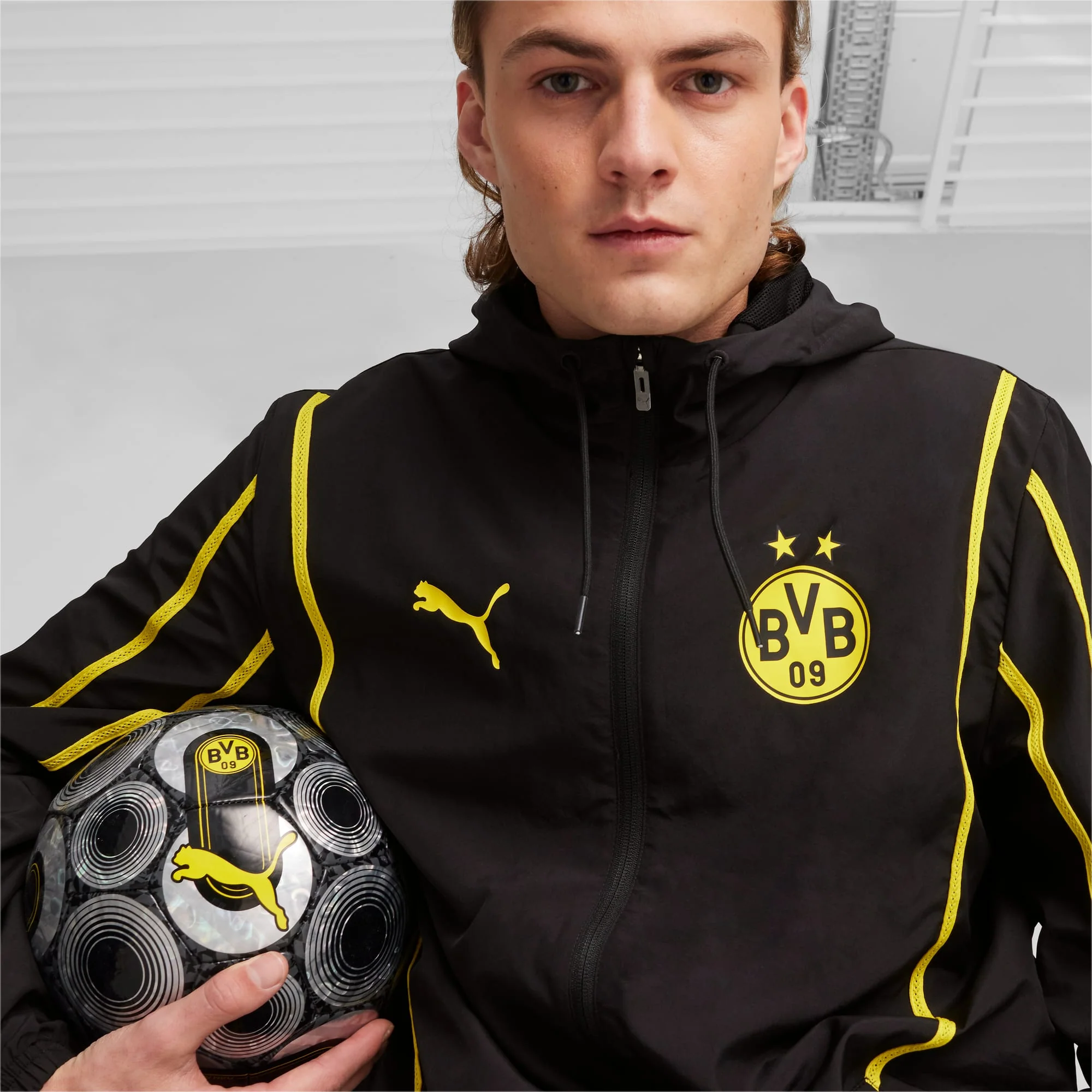 Borussia Dortmund 2024/25 Men's Pre-match Woven Jacket - Image 6