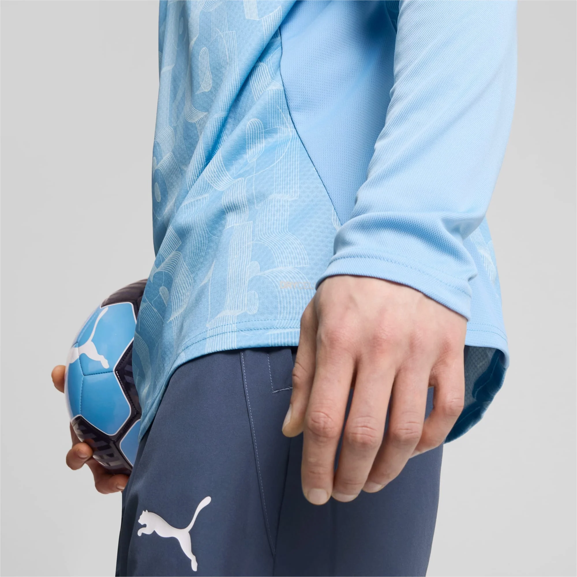 Manchester City FC 2024/25 Men's Pre-match 1/4 Zip Top - Image 5