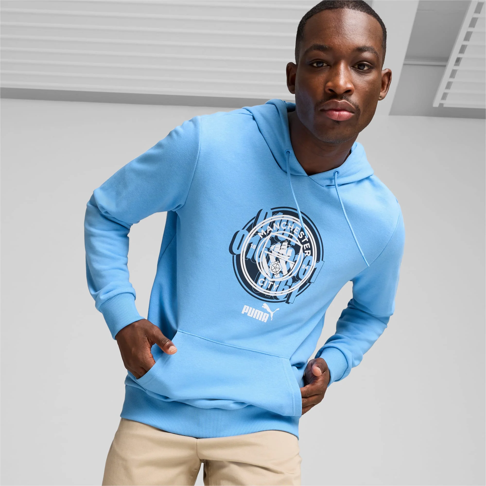 Manchester City FC FtblCulture Men's Hoodie - Image 3